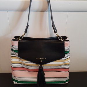 Liz Claiborne striped handbag